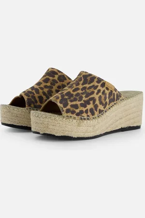 Toni Pons Ivori Leopard Espadrilles Leer - Dames