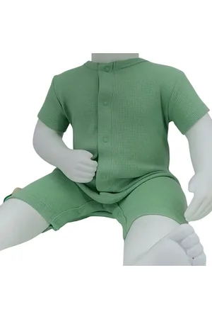 Merkloos Grenouillère Douce – Barboteuse Bébé Bio 3 à 24 mois – Lutin Menthe