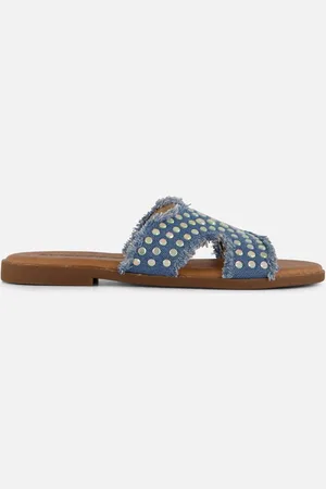 Ann Rocks Denim Slippers Synthetisch