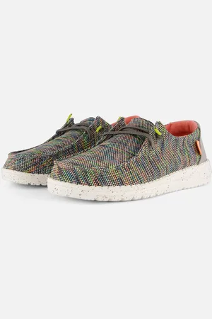 Hey dude Wendy Sox Instappers groen Canvas - Dames