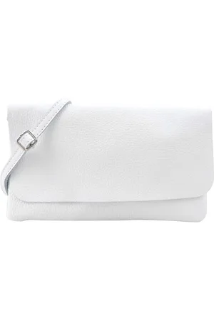 Merkloos Echt leren schoudertas clutch - elegante avondtas - 1 stuk - zwart - leer - 24,5x15cm