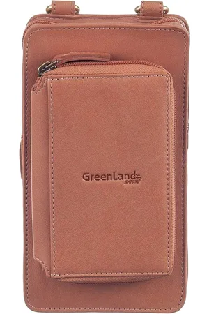 Greenland Leren Telefoontasje Portemonnee Phone Bag / Wallet Zalmroze
