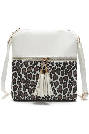 Merkloos Lederen Crossbody Vintage Sling Handtas - stijlvol en praktisch - 1 stuk - - leer