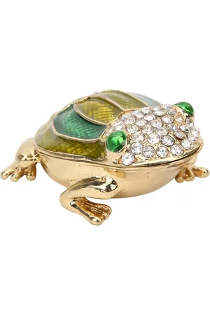 Merkloos Kleine Sieradendoos met Diamant Ingelegde Emaille Kikker Verzamelfiguur - Thanksgiving Verjaardag Nieuwjaar