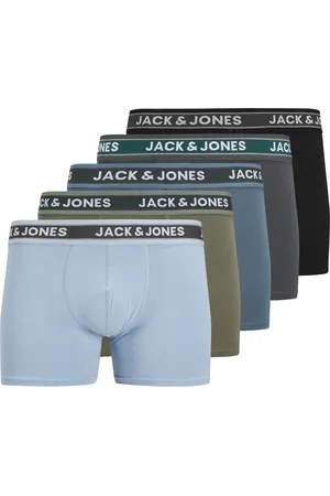 JACK & JONES JACK&JONES ADDITIONALS JACEVAN SOLID TRUNKS 5 PACK Heren Onderbroek - Asphalt - Oceanview - Agave Green - Chambray Blue