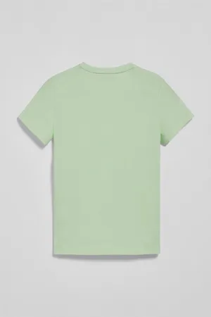 Polo Club® Muntgroen basic T-shirt met rubberen -logo