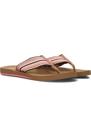 Reef Spring Woven Smoothie Stripe Dames Slippers - /Roze