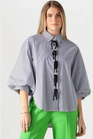 Jansen Amsterdam Lois Blouse Csb 798 Bowstraps 3/4 Sleeve Wide Fit Blouses Dames -