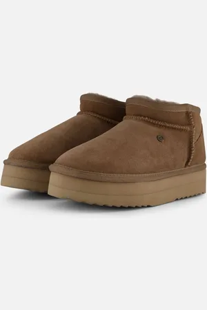 Warmbat Durack Gevoerde boots taupe Suede - Dames