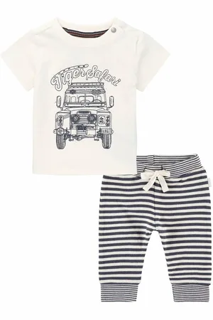 Noppies Kledingset - Broek Ahidud gestreept - Shirt Hurghada Offwhite