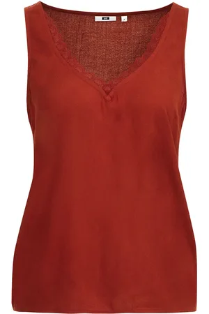 WE Fashion Dames singlet met kant