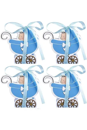 Merkloos Cadeaudoosjes voor Babyshower en Verjaardagsfeest - 30 Stuks Blauw