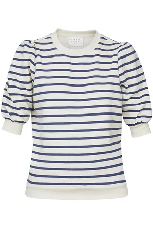 SisterS point Trui New Peva Puff Ss 18394 Midnight/stripe Dames