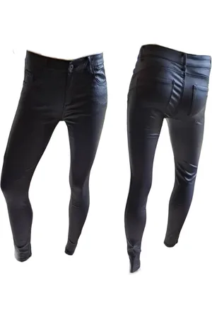 Merkloos Melly&Co - Leren stretch broek -