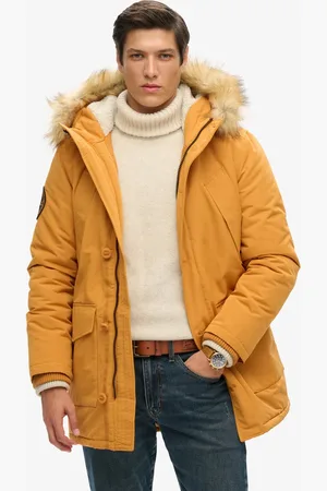 Superdry Everest parka met capuchon van imitatiebont - Heren - Gewatteerde jassen
