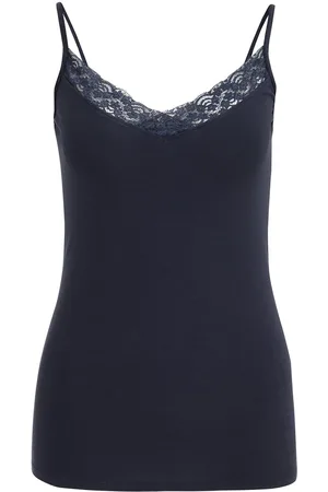 WE Fashion Dames singlet met kant