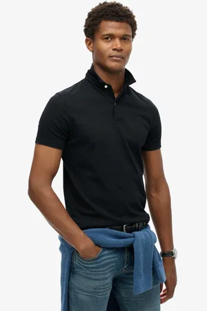 Superdry Studios Jersey Korte Mouw Poloshirt Zwart 2XL Man