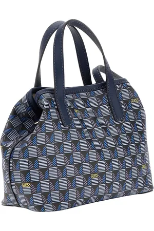 Guess Handtas Schoudertas G Wave Mini Tote Donkerblauw