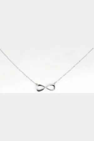 Twice As Nice Halsketting in zilver, infinity 45 cm
