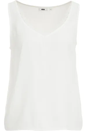 WE Fashion Dames singlet met kant