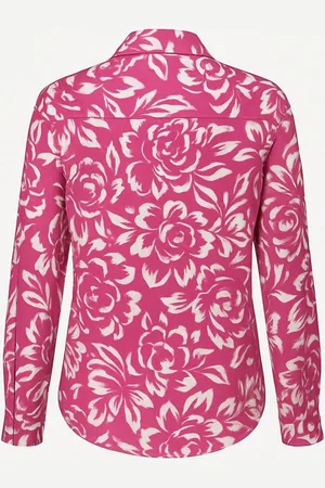 Merkloos SOPHYLINE Blouse Lange Mouw – Rozenprint – 100% Katoen – Frivool & Vrouwelijk – Maten S t/m XL