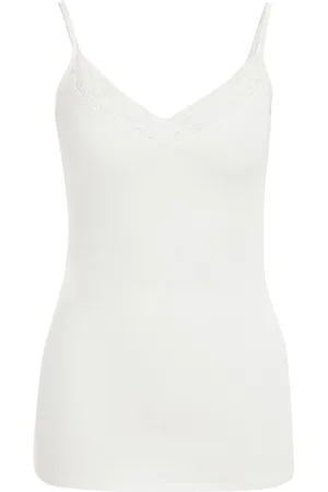 WE Fashion Dames singlet met kant