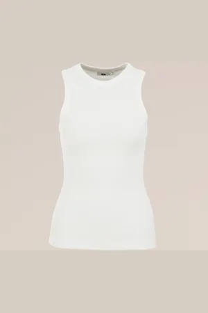 WE Fashion Dames singlet van ribstof
