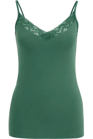 WE Fashion Dames singlet met kant