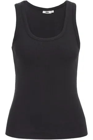 WE Fashion Dames singlet van ribstof