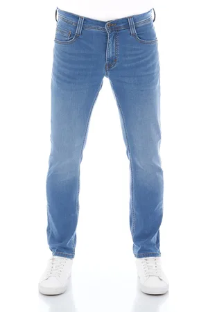 Mustang Heren Jeans Broeken Real X Oregon tapered Fit Blauw Volwassenen Denim Jeansbroek