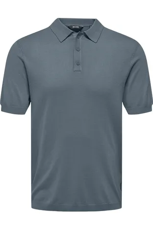Only & Sons Poloshirt Onswyler Life Reg 14 Ss Polo Knit N 22022219 Stormy Weather Mannen