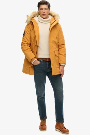 Superdry Everest parka met capuchon van imitatiebont - Heren - Gewatteerde jassen