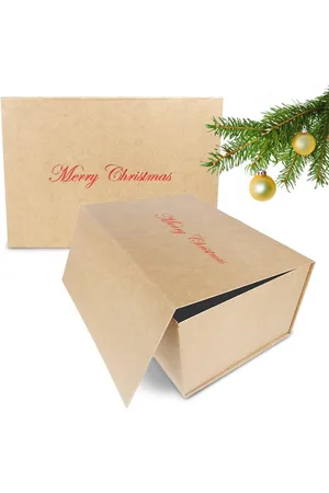 Merkloos Cadeaudoos Kerstmis 31 x 22 x 15 cm - Magnetische Geschenkdoos met Luxueuze Afwerking en 