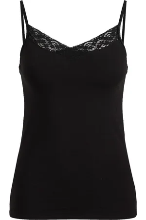 WE Fashion Dames singlet met kant