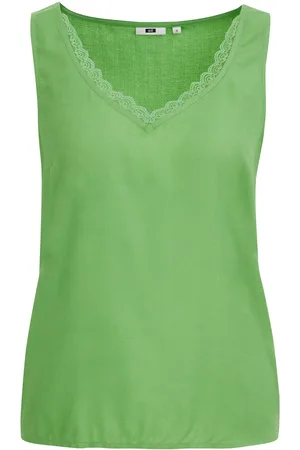 WE Fashion Dames singlet met kant