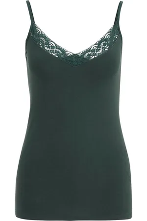 WE Fashion Dames singlet met kant