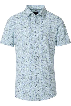 Venti Overhemd Korte Mouw Button Down Boord Met Print Body - M
