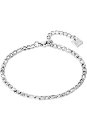 Twice As Nice Armband in edelstaal, figaro ketting 3 mm 16 cm+3 cm
