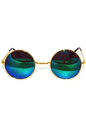 Merkloos Geen merk John Lennon Gold, Groene spiegel lenzen