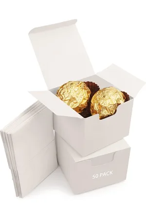 Merkloos Hobby Geschenkdoosjes 50 Stuks ??? Witte Kartonnen Doosjes voor Feesten en Verjaardagen ??? Makkelijk Te Assembleren