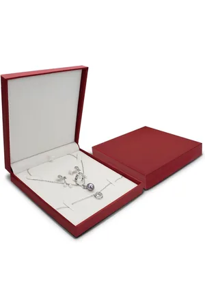 Merkloos Jewellery Box Organiser Display Case Small Fashion Portable for Rings Necklace Earrings Bracelet (Red B)