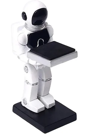 Merkloos Creatieve Astronaut Hars Beeldje Model Horloge Display Stand Decoratie Opslag Rack Sieraden Houder Lade voor Thuis Bureau - Festival Gift