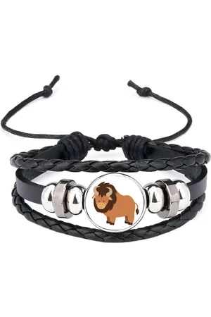 Akyol Stieren armband zwart - Stier - dieren liefhebbers - bizon - koeien