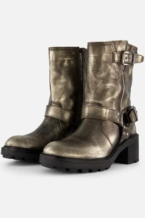 Lazamani Vintage Biker boots Leer - Dames