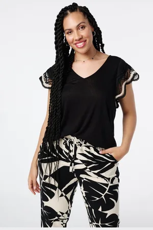 MS Mode T-shirt T-shirt met gehaakte details