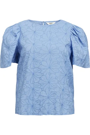 Object Object T-shirt Objilly S/s Re O-neck Top 138 23046466 Cornflower Blue Dames