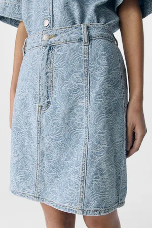 Object Object Rok Objmirwa Re Mw Short Dnm Skirt 138 23046422 Light Blue Denim/pattern Dames