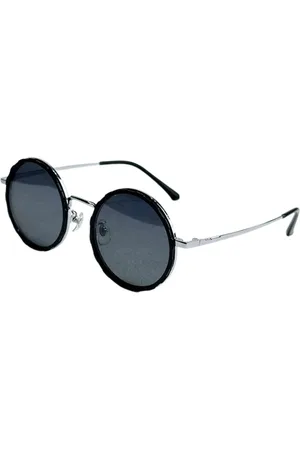 Merkloos Mookes Ronde gepolariseerde zonnebril 1-9 versnellingen verstelbare tint zonnebril met ND-filterlenzen Silver 49mm
