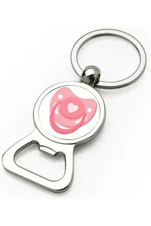 Akyol Speen flesopener - Kind - kinderen - meisje - roze - cadeau voor een baby - 9 bij 3 cm