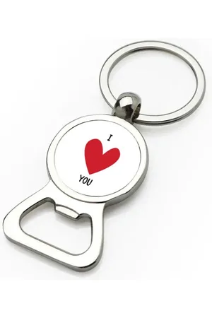 Akyol I love you flesopener - Liefde - vriend en vriendin - cadeau voor je vriendin - cadeau voor je vriendje - valentijnsdag - 9 bij 3 cm